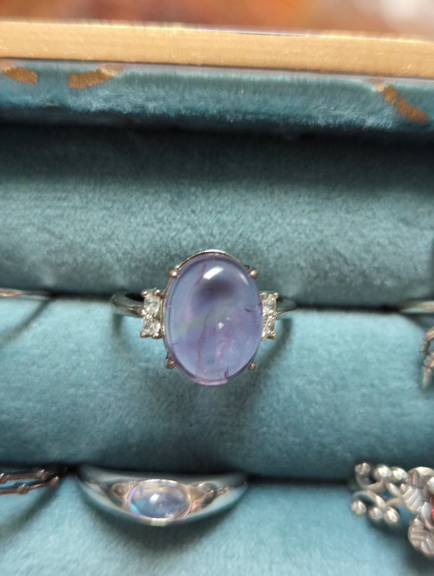 Fluorite silver ring